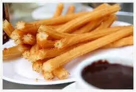 Churros and chocolate dip