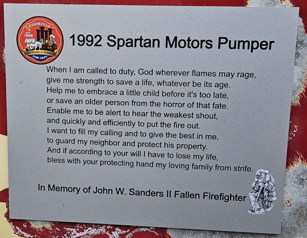 The firefighter's Prayer