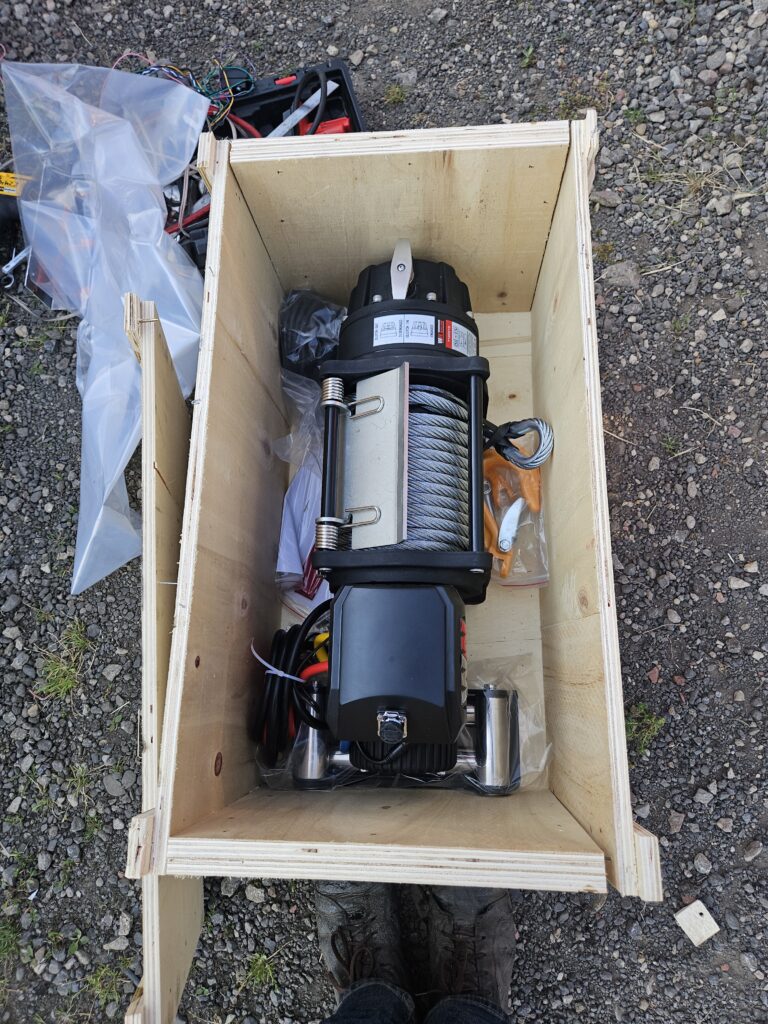 A 10 tonne electric winch system