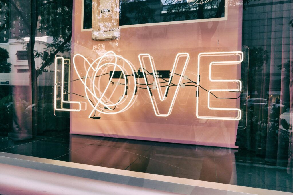 Neon Love Sign For Valentine's Day